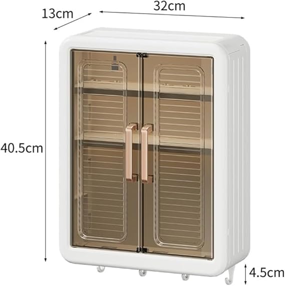 Belluxury®  Bathroom Organiser Without Drill Plastic Wall Mounted Storage Cabinet for Kitchen and Bathroom