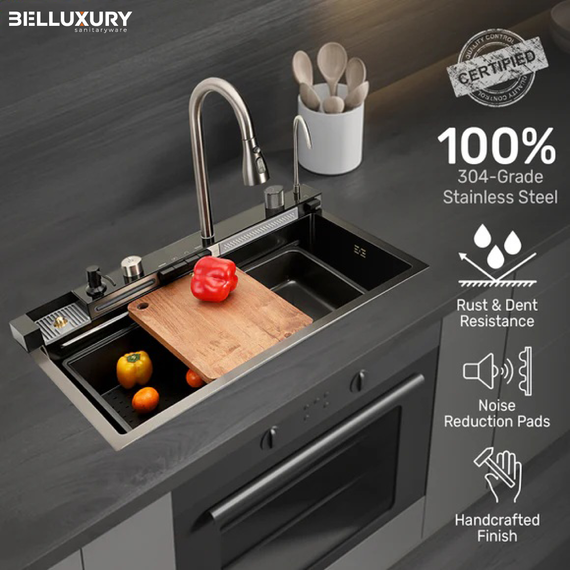 Belluxury AQUA MAESTRO™ Smart Kitchen Sink